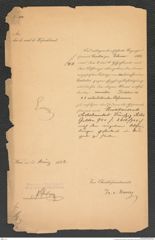 k.k. naturhistorisches Hofmuseum, Intendanzakten 1885-1896 (Hauer), Aktenzahl Z.184/1892, Seite 1